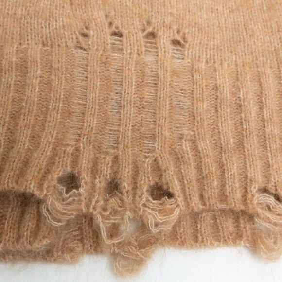 R13 Long Cardigan Mohair Wool Oversized Sweater Camel Brown Soft NEW - Picture 13 of 16